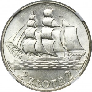 Żaglowiec, 2 złote 1936 - NGC MS65+