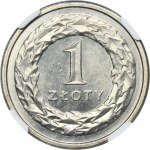 PRÓBA MIEDZIONIKIEL, 1 złoty 1995 - NGC MS66 - BARDZO RZADKIE