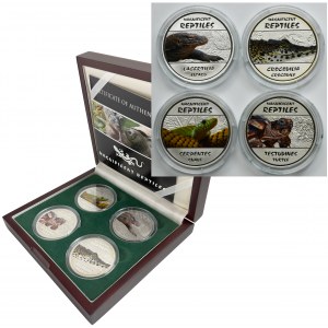 Set, Democratic Republic of the Congo, 20 Francs, Magnificent Reptiles 2013 (4 pcs.)
