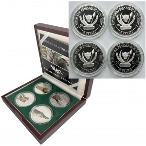 Set, Democratic Republic of the Congo, 20 Francs, Magnificent Reptiles 2013 (4 pcs.)