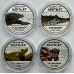 Set, Democratic Republic of the Congo, 20 Francs, Magnificent Reptiles 2013 (4 pcs.)