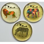 Set, Togo, 100 Francs CFA, Prismatic Wildlife (3 pcs.)