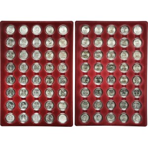 Set, USA and Russia, 1/4 Dollar and 5 Rouble (80 pcs.)