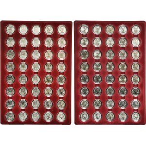Set, USA and Russia, 1/4 Dollar and 5 Rouble (80 pcs.)