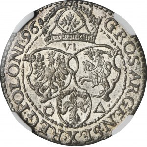 Sigismund III Vasa, 6 Groschen Marienburg 1596 - NGC MS62