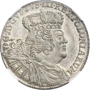 Augustus III of Poland, 18 Groschen Leipzig 1755 EC - NGC MS63