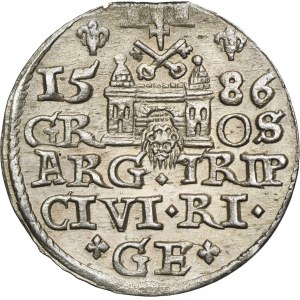 Stefan Batory, Trojak Riga 1586