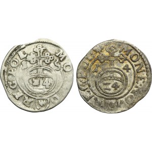Set, Sigismund III Vasa, 3 Polker 1614 and 1615 (2 pcs.)