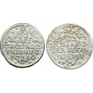 Set, Sigismund III Vasa, 3 Groschen Krakau 1621 and 1624 (2 pcs.)