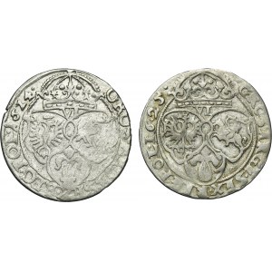 Set, Sigismund III Vasa, 6 groschen Krakau 1624 and 1625 (2 pcs.)