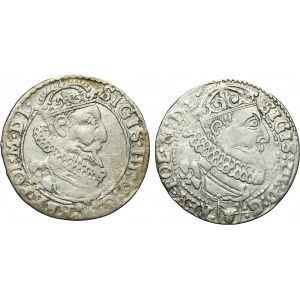 Set, Sigismund III Vasa, 6 groschen Krakau 1623 and 1627 (2 pcs.)