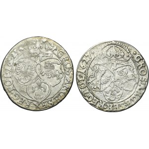 Set, Sigismund III Vasa, 6 groschen Krakau 1623 and 1627 (2 pcs.)