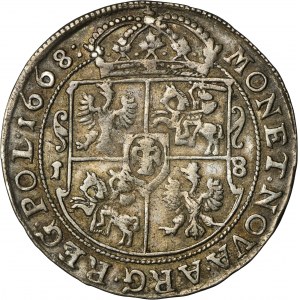 John II Casimir, 1/4 Thaler Bromberg 1668 TLB