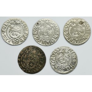 Set, Poland and Riga under Sweden, 3 Polker Bromberg and Riga (5 pcs.)