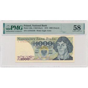1.000 złotych 1975 - A - PMG 58