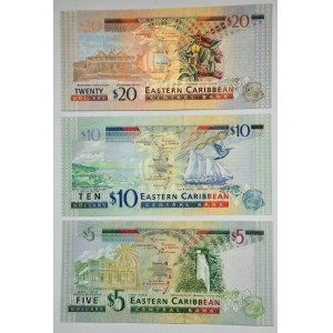 Caraïbes orientales, 5-20 dollars (2003) (3 pc).