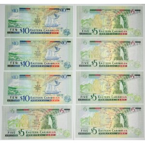 Eastern Caribbean, 5-10 Dollars (2003-2008) (8 pcs.)
