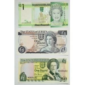Jersey, 1 Pound (1983-2018) (3 pcs.)
