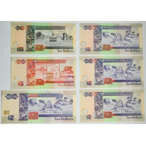 Belize, 1-10 Dollars (1991-2007) (6 pcs.)