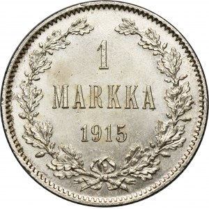 Finland, Autonomia, Nicholas II, 1 Markka Helsinki 1915 S