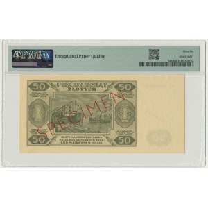 50 złotych 1948 - WZÓR - OO 0000000 - No 000107 - PMG 66 EPQ - EKSTREMALNIE RZADKIE