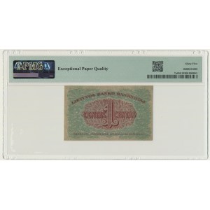 Lithuania, 1 Centas 1922 - PMG 65 EPQ