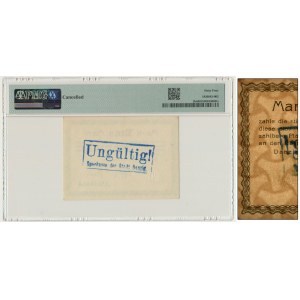 Danzig, 1 Mark 1914 - watermark spades - PMG 64 - with Ungültig -