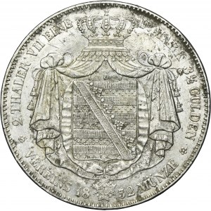 Allemagne, Royaume de Saxe, Frédéric Auguste II, Dresde 1852 F