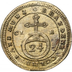 Nemecko, brandenburský markgróf Fridrich III., 1/24 Thaler 1752 CLR