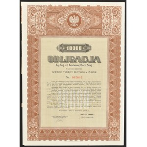4% štátna zlatá anuita, séria I, 1936, dlhopis vo výške 10 000 PLN