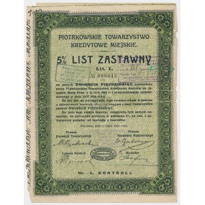 TKM Piotrków, 5% list zastawny, 250 zł, 1925