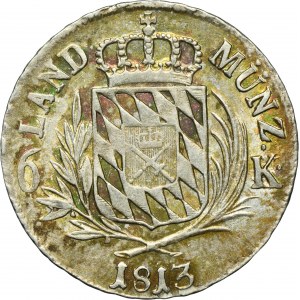 Germany, Kingdom of Bayern, Maximillian I Joseph, 6 Kreuzer Munich 1813
