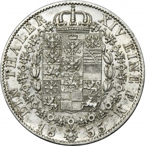 Nemecko, Pruské kráľovstvo, Fridrich Viliam IV, Thaler Berlin 1855 A