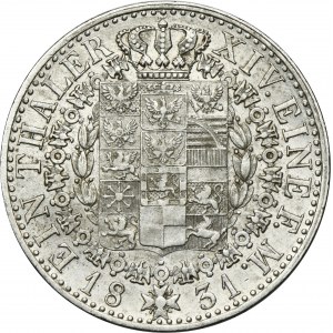 Německo, Pruské království, Fridrich Vilém III, Thaler Berlin 1831 A