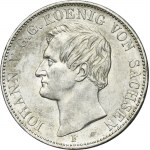 Germany, Saxony, Johann V, Thaler Dresden 1855 F