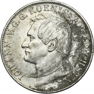 Germany, Kingdom of Saxony, Johann, 2 Thaler Dresden 1857 F