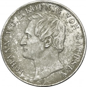 Germany, Kingdom of Saxony, Johann, 2 Thaler Dresden 1855 F