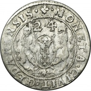 Sigismund III Vasa, 1/4 Thaler Danzig 1624/3 - PR•