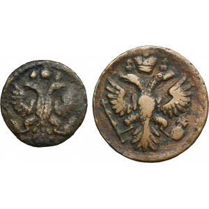 Set, Russia, Anna, Polushka and Denga Moscow 1735 (2 pcs.)