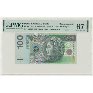 100 zloty 1994 - YI - PMG 67 EPQ - série de remplacement