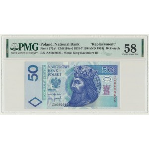 50 zloty 1994 - ZA - PMG 58 - série de remplacement TDLR - RARE