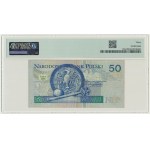 50 złotych 1994 - YA 0000589 - PMG 30 - seria zastępcza - NAJRZADSZY BANKNOT III RP