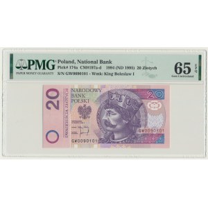 20 złotych 1994 - GW - PMG 65 EPQ