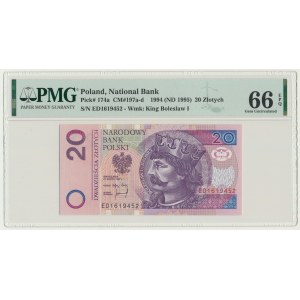 20 złotych 1994 - ED - PMG 66 EPQ