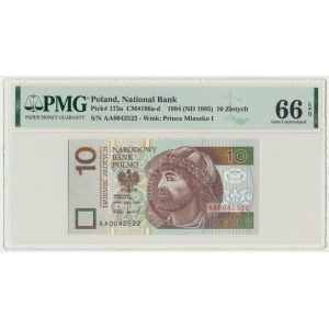 10 złotych 1994 - AA - PMG 66 EPQ