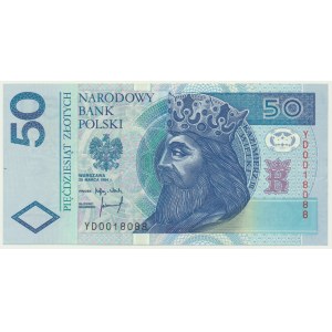 50 złotych 1994 - YD - seria zastępcza