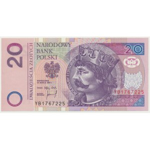 20 złotych 1994 - YB - seria zastępcza