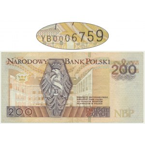200 złotych 1994 - YB 0006759 - seria zastępcza