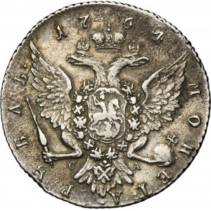 Rusko, Katarína II, rubľ Petrohrad 1764 СПБ CA