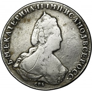 Rusko, Katarína II, rubľ Petrohrad 1786 СПБ ЯА